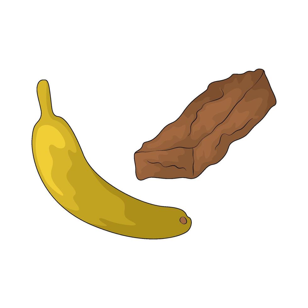 granola bar and banana vector