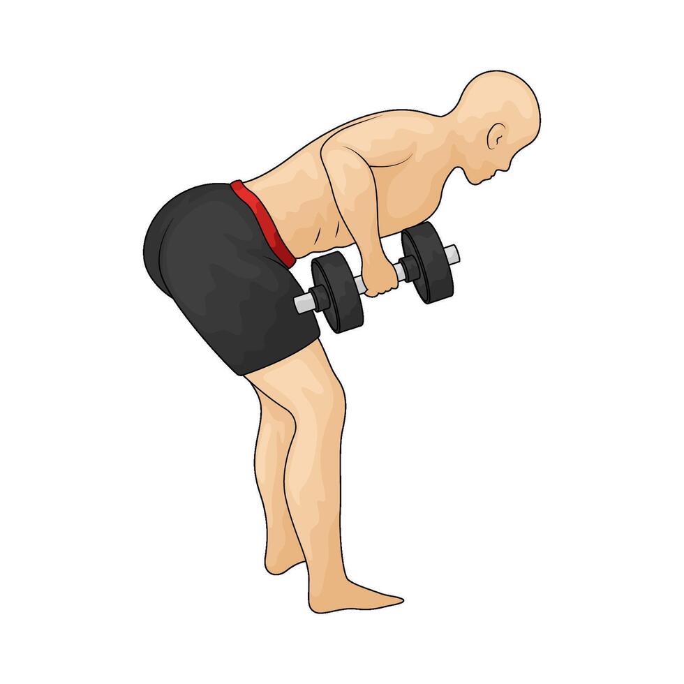 Man doing Dumbbell vector