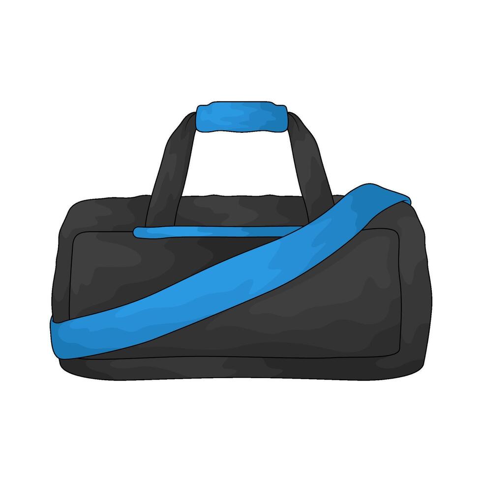 black Gym bag illustration vector