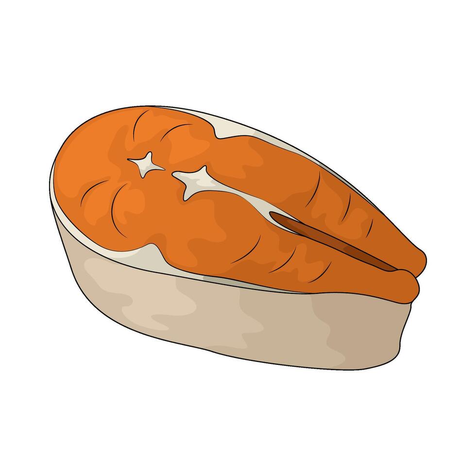 delicious fish illustration vector