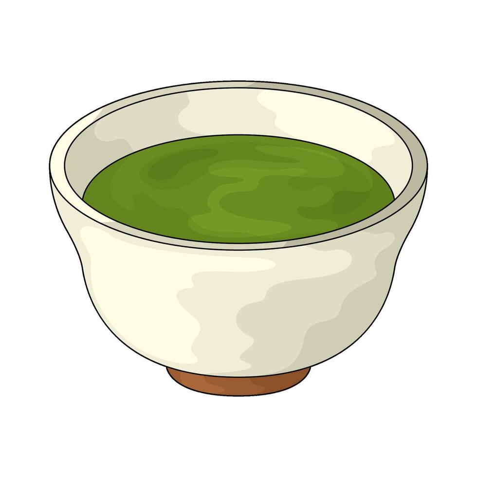 healthy green tea vector