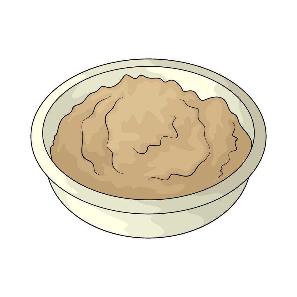 oatmeal bowl illustration vector