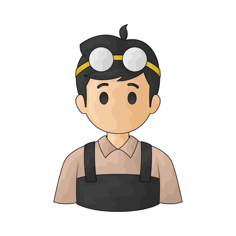 illustration of male engineer vector