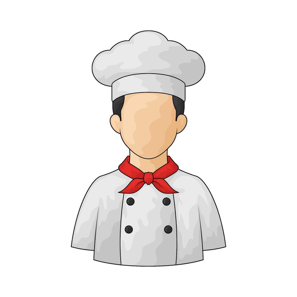 male chef illustration vector