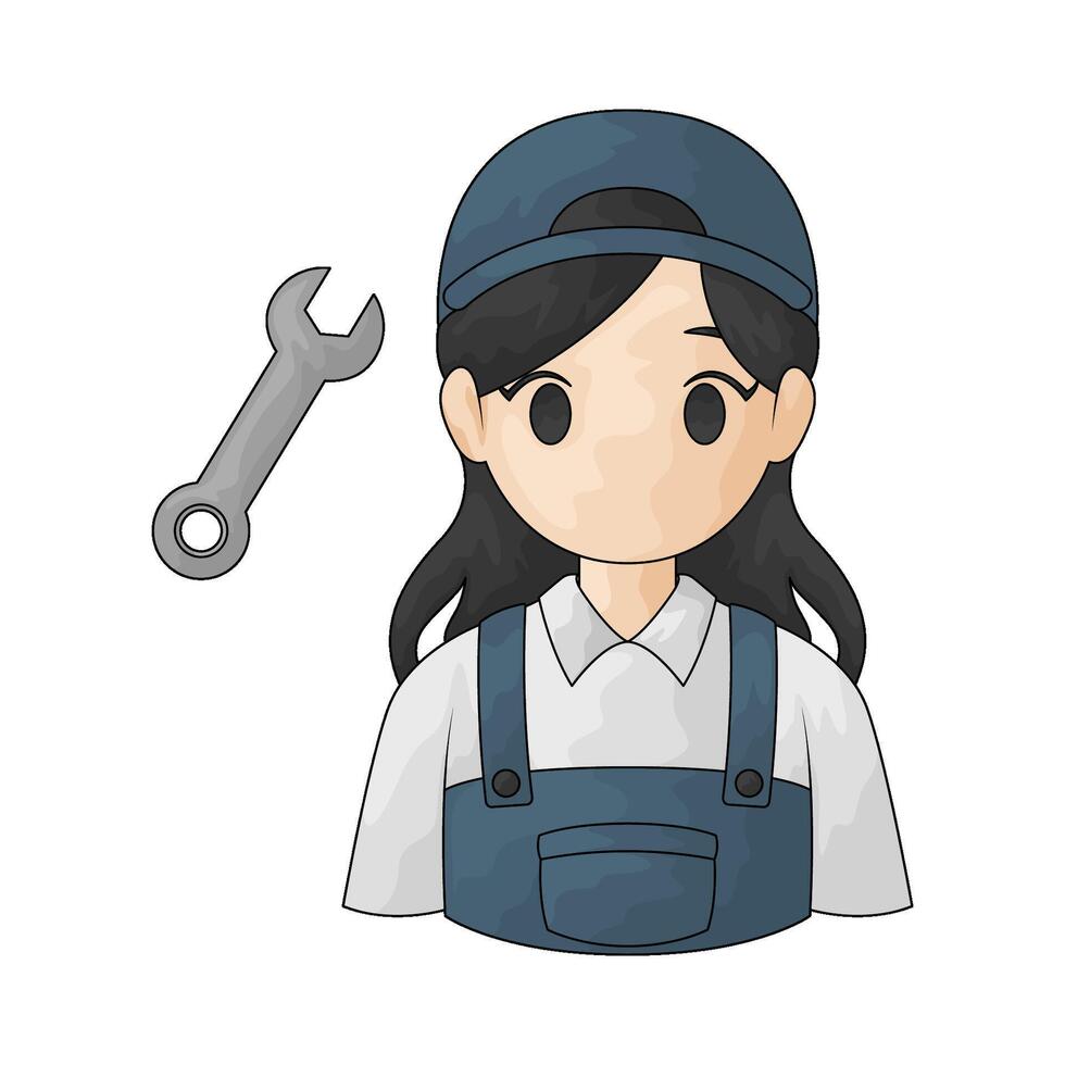 female maintenance illustration vector