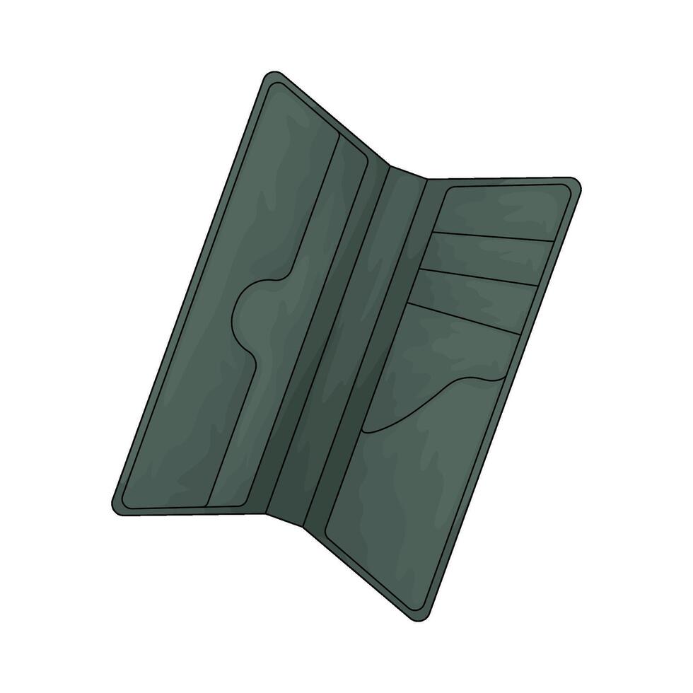 open wallet illustration vector