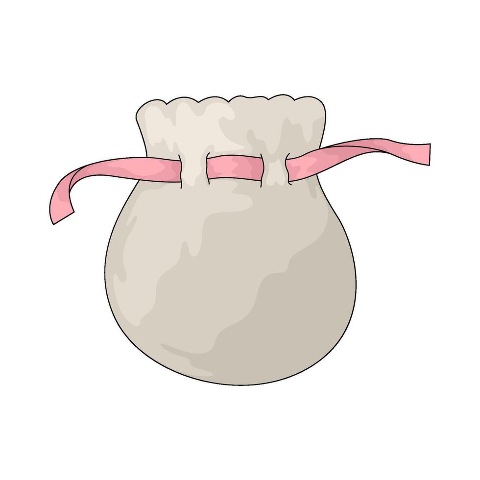 illustration of drawstring bag vector
