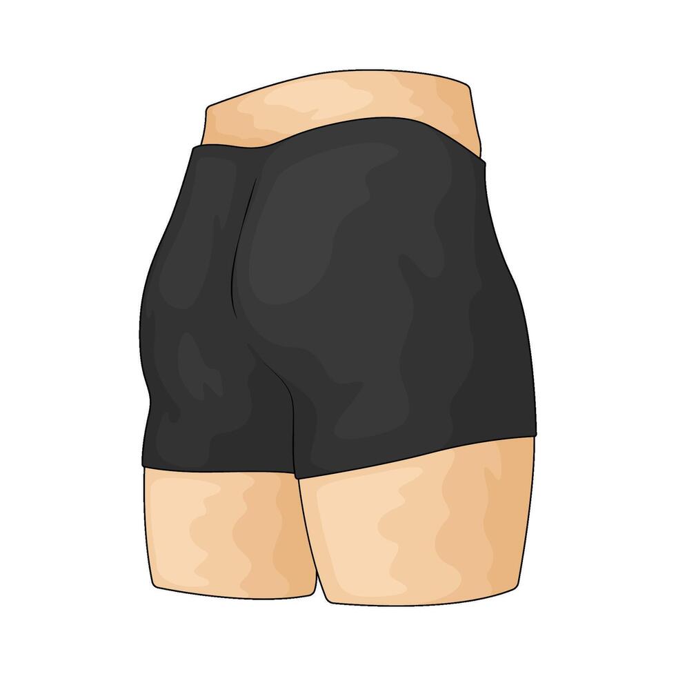Human butt illustration vector