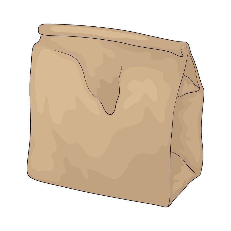 Food paper bag vector