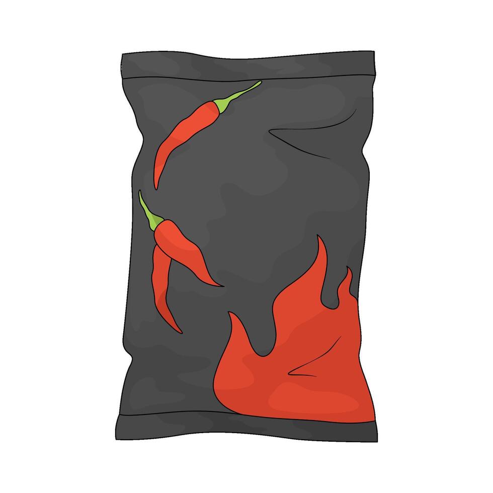 illustration of chili sauce bag vector