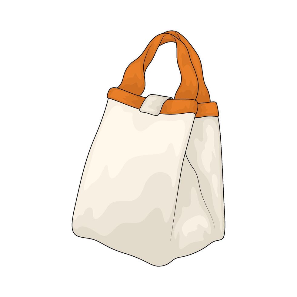 illustration of food eco bag vector