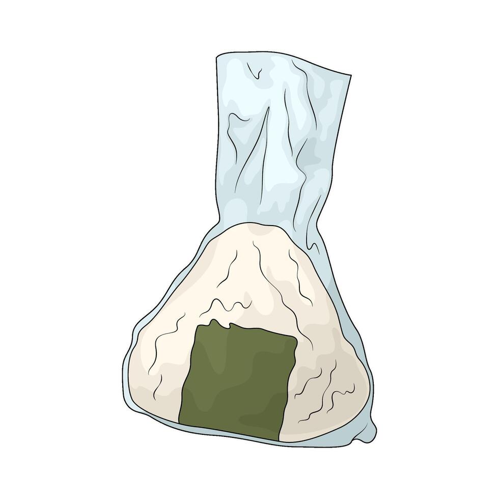 illustration of onigiri bag vector