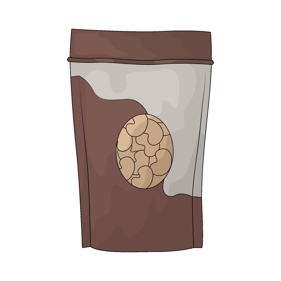 illustration of cashew nut bag vector