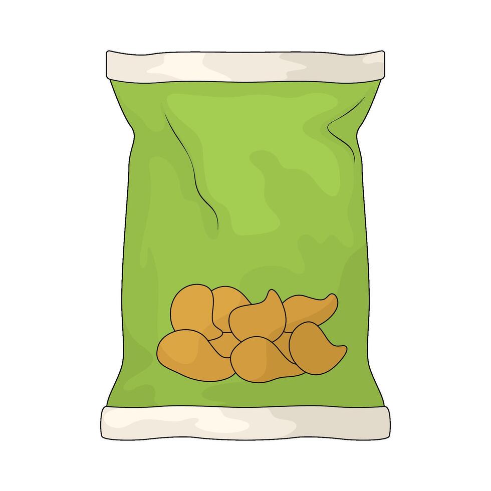 illustration of chips bag vector