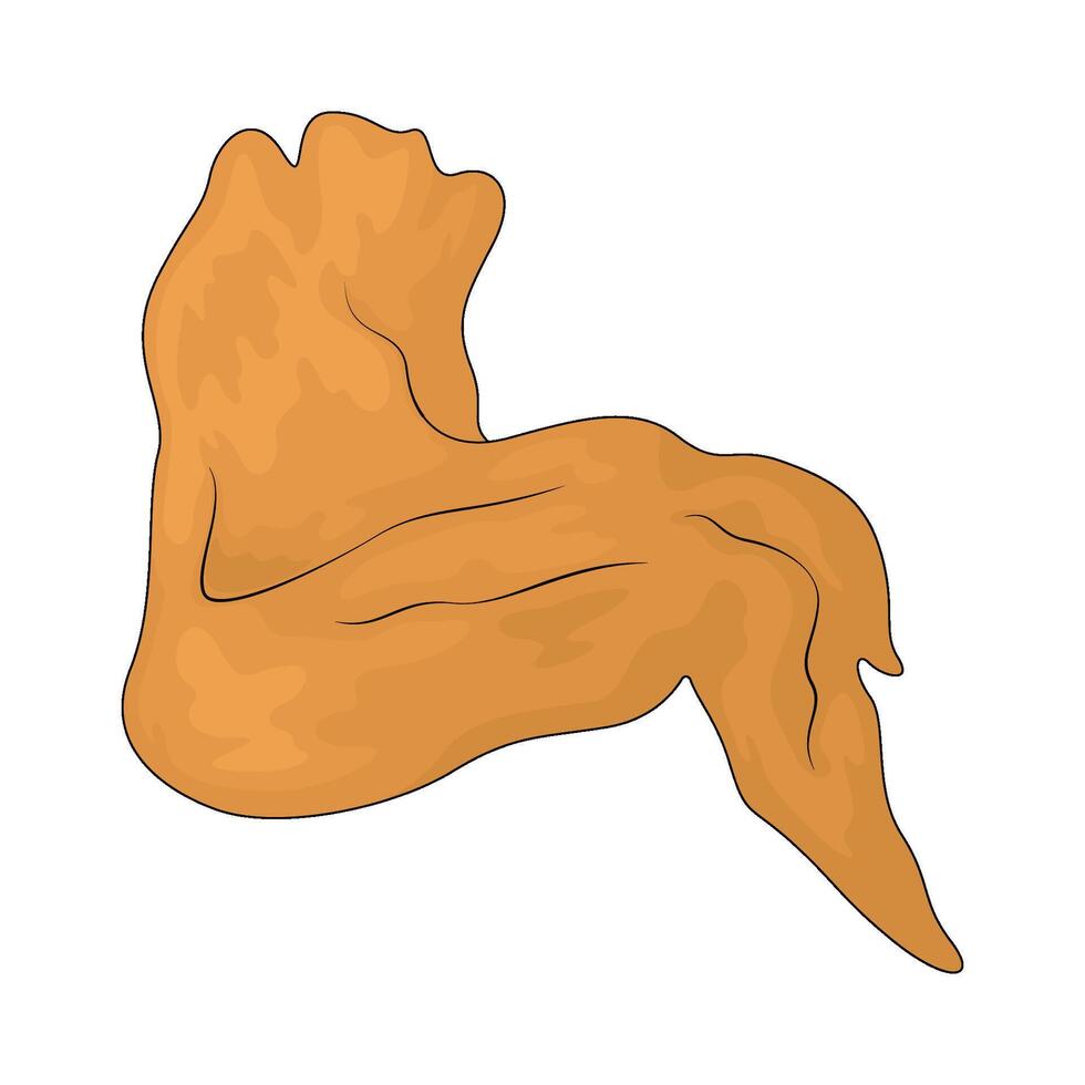 fried chicken wings vector