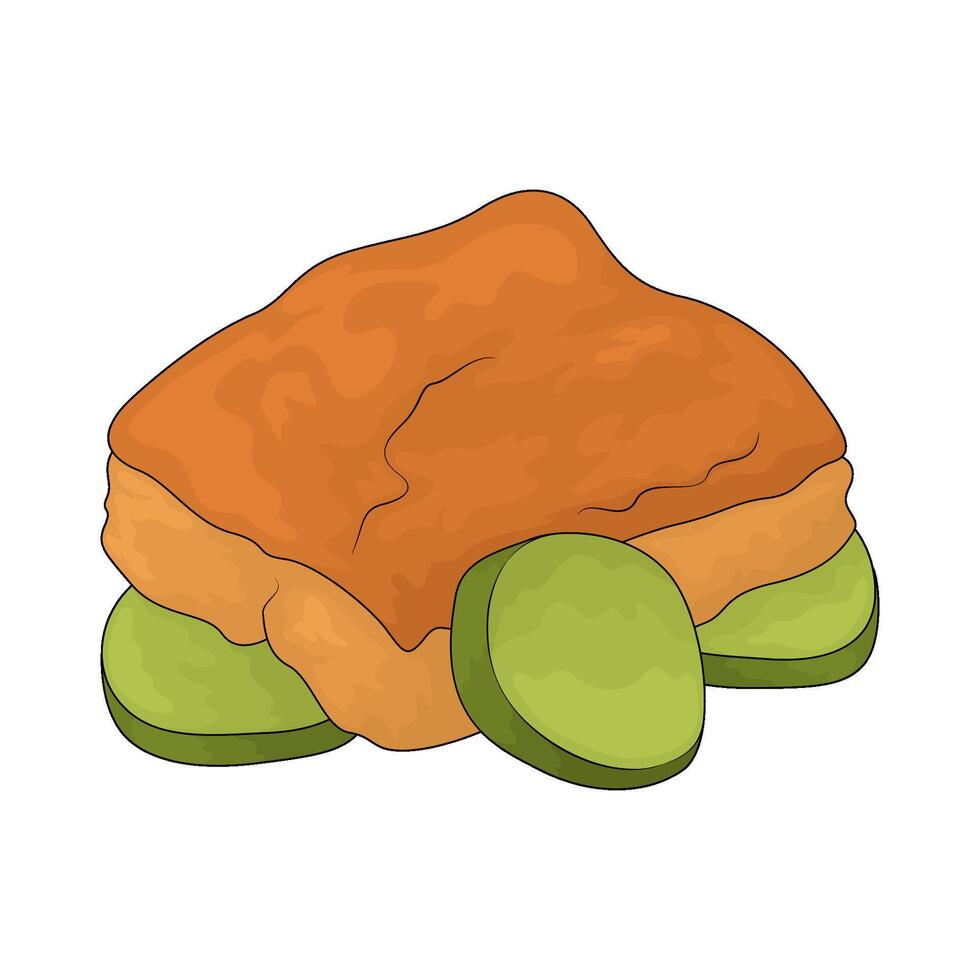 Chicken with pickles vector