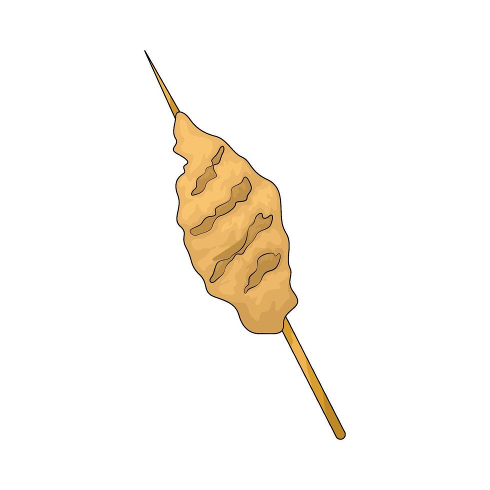 illustration of Chicken satay vector