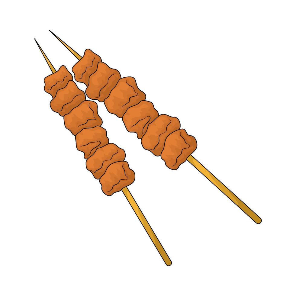 illustration of Chicken kebab vector