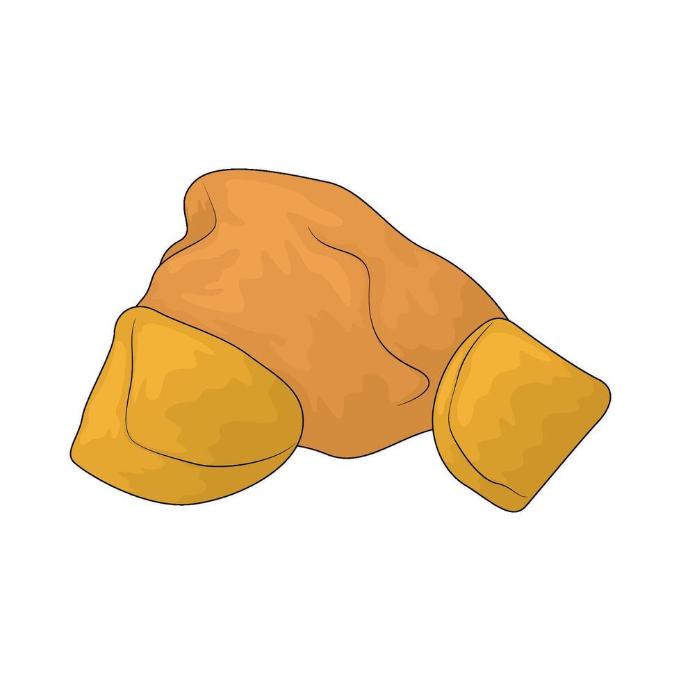 Chicken with potato vector