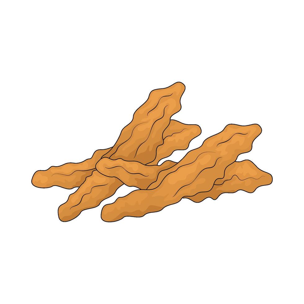 Chicken sticks illustration vector