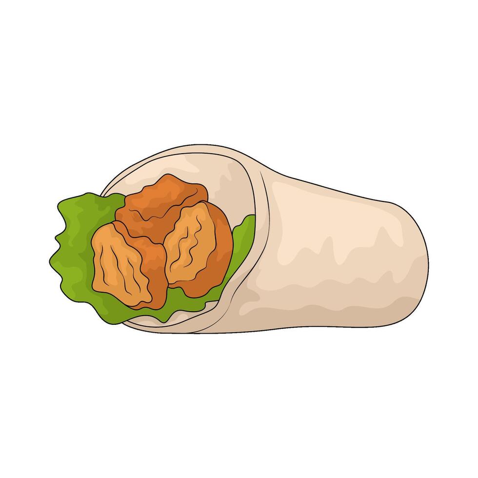 delicios Chicken wrap vector