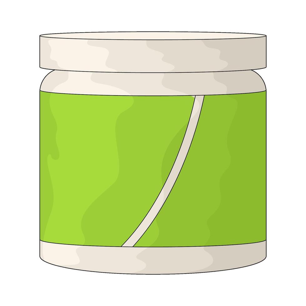 Beauty cream jar vector