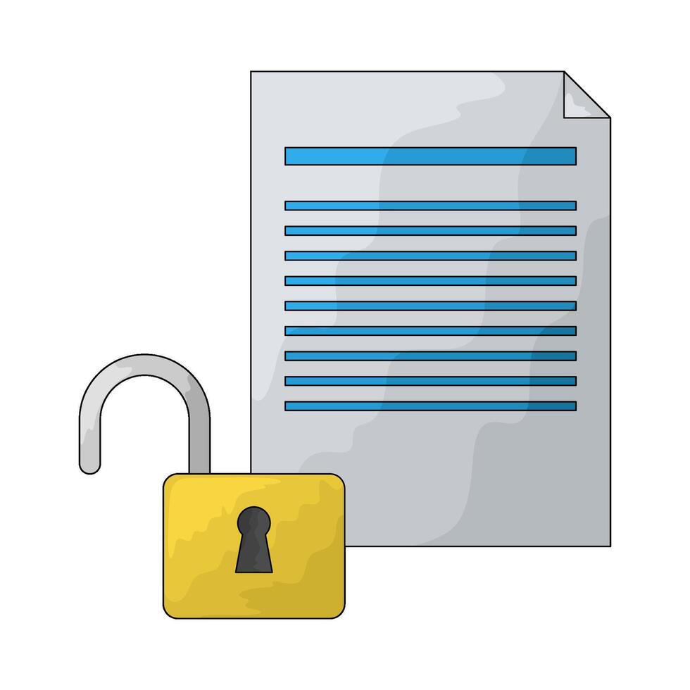 Unlock Legal Document vector