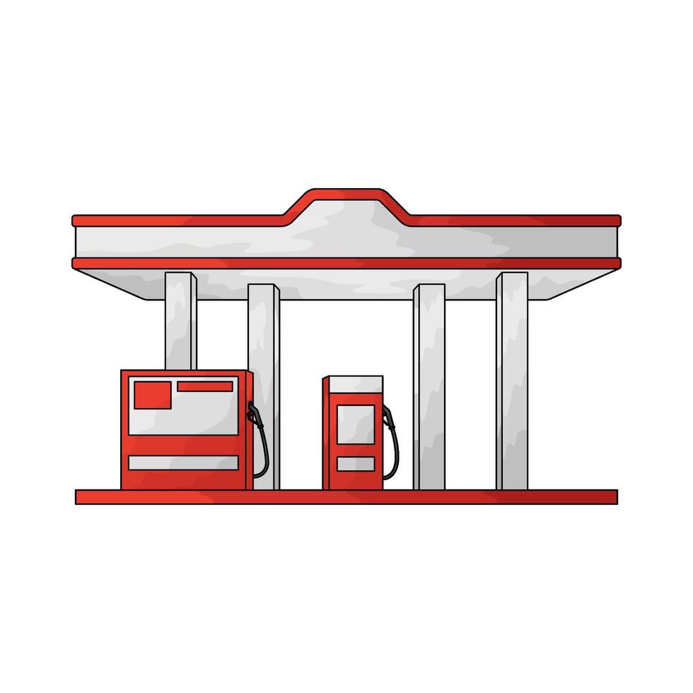 illustration of Gas station vector