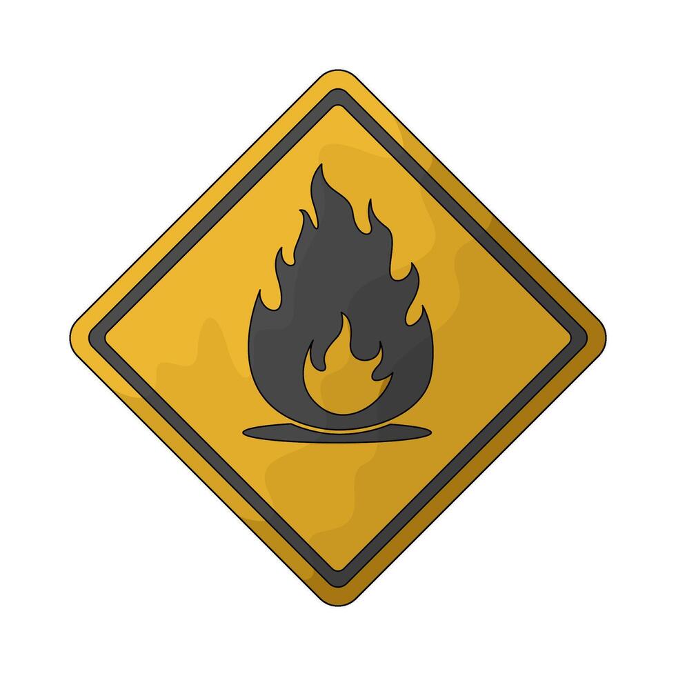 illustration of Flammable Symbol vector