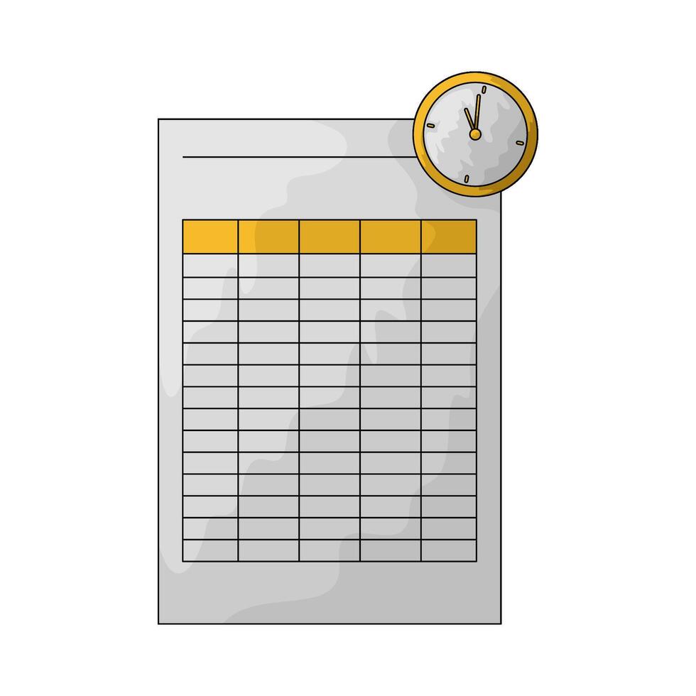 payroll table illustration vector