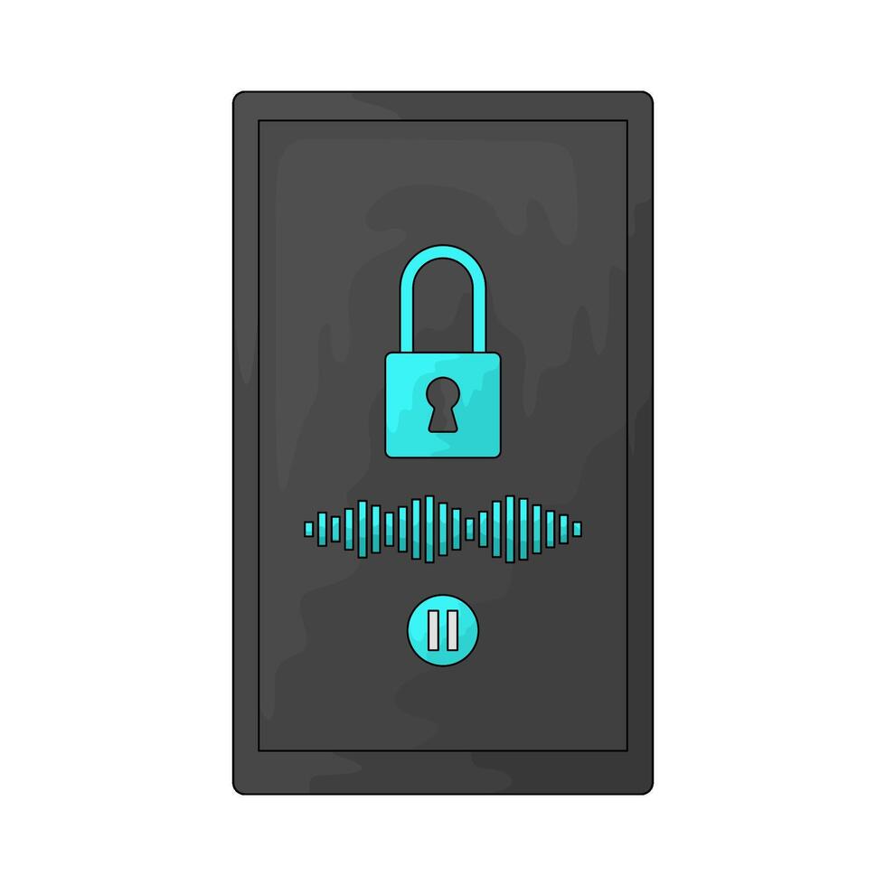 voice lock illustration vector