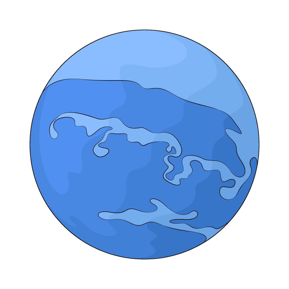 the neptune planet vector