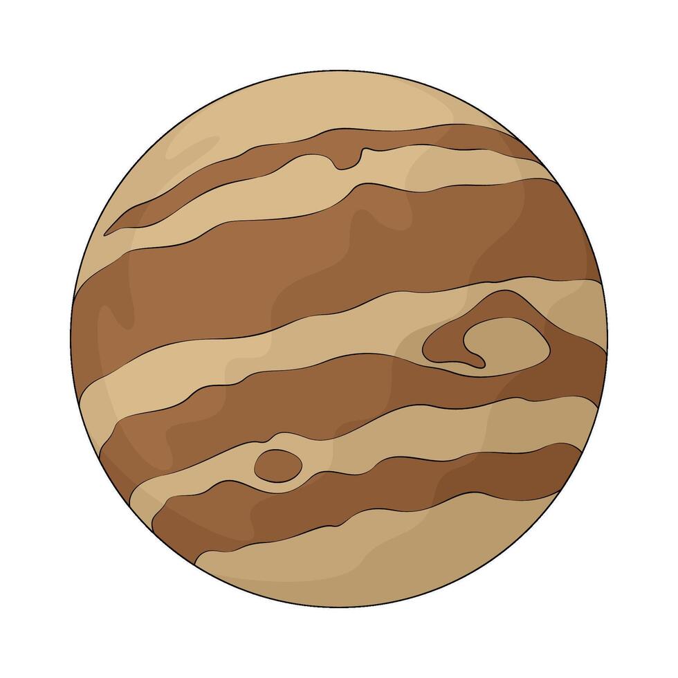 the jupiter planet illustration vector