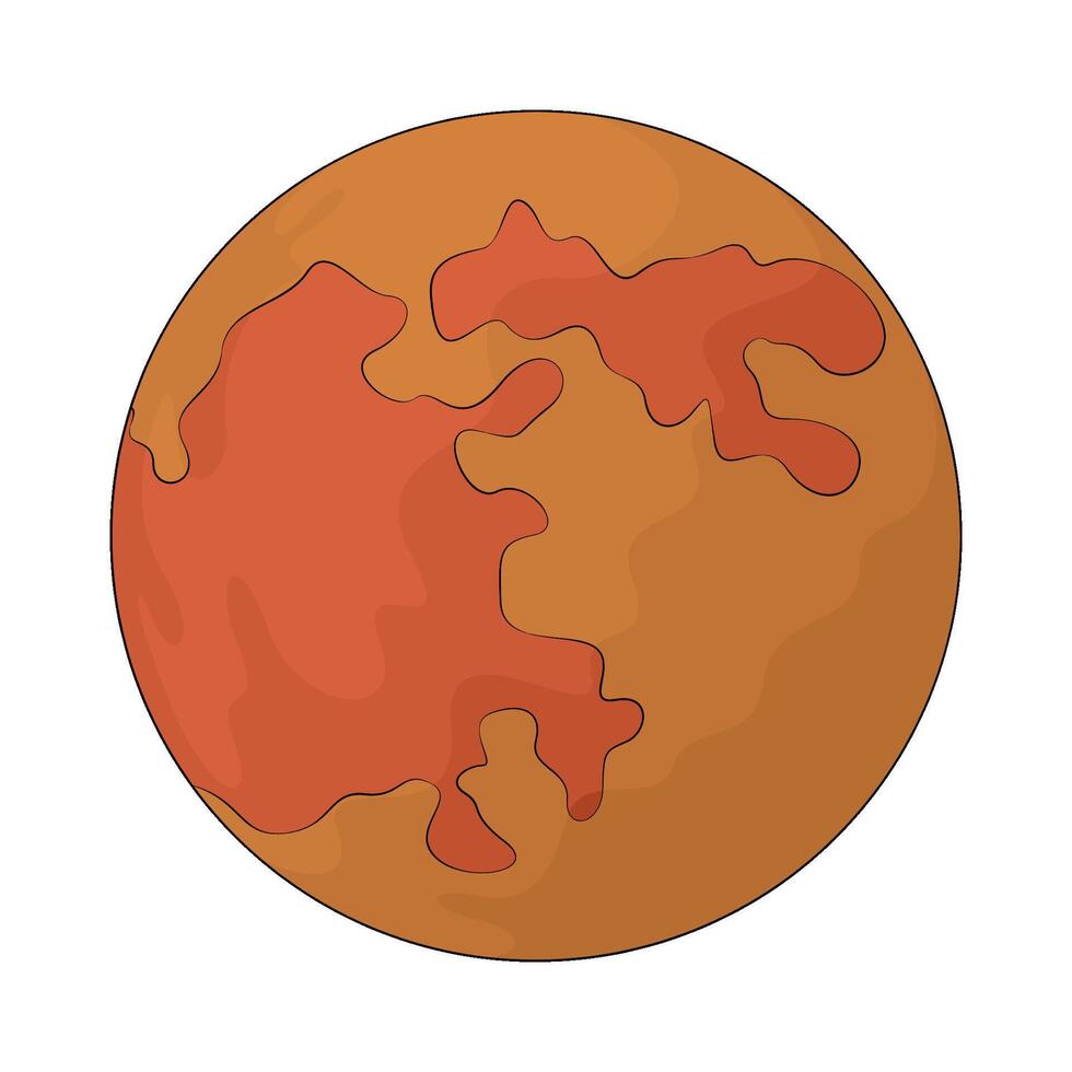 the mars planet vector
