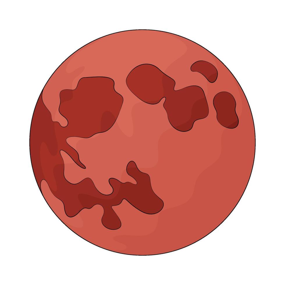 illustration of the red planet vector