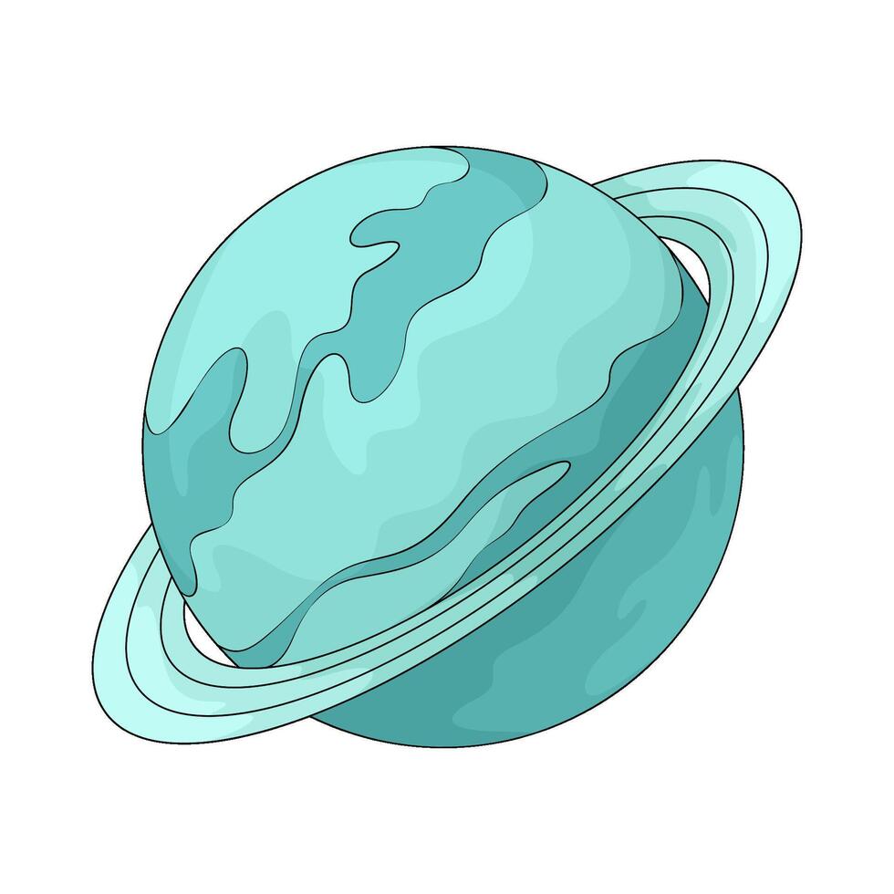 the uranus planet illustration vector