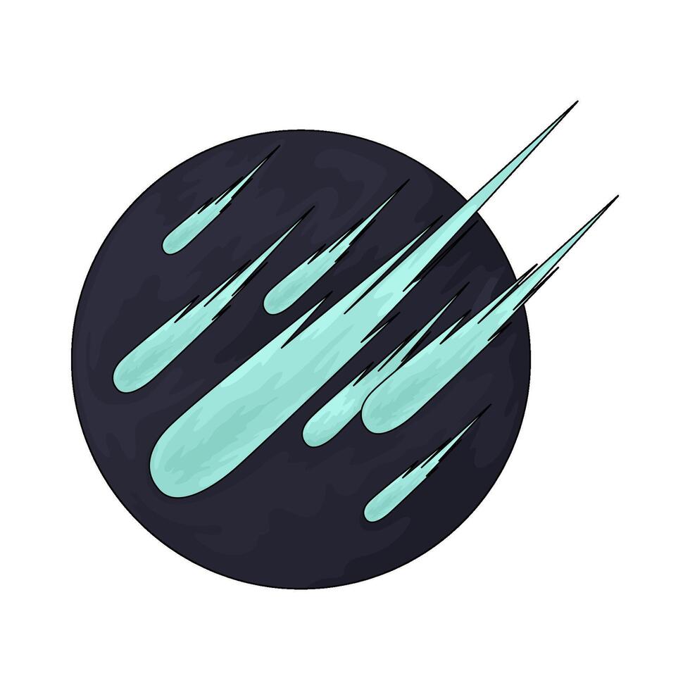 the shooting star illustration vector