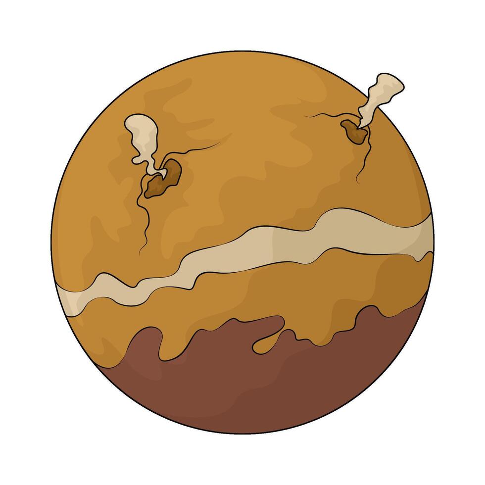 a planet in space illustration vector