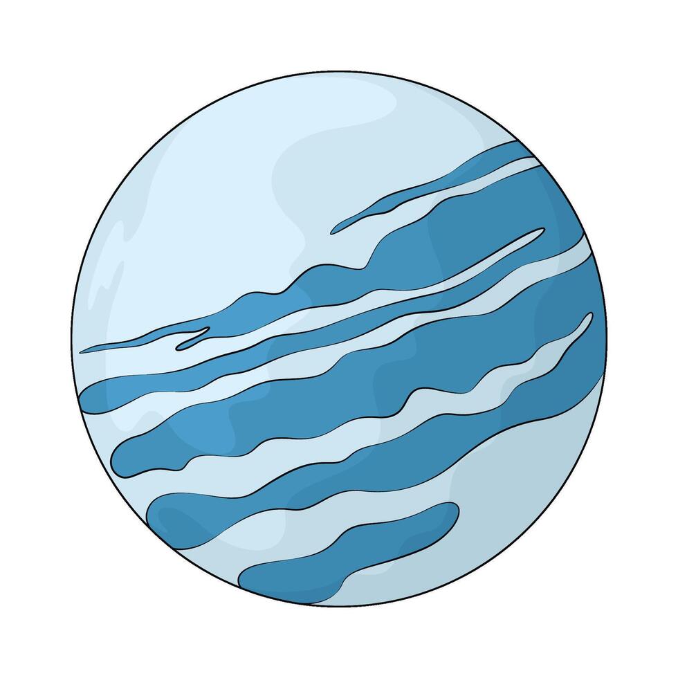 illustration of the neptune planet vector