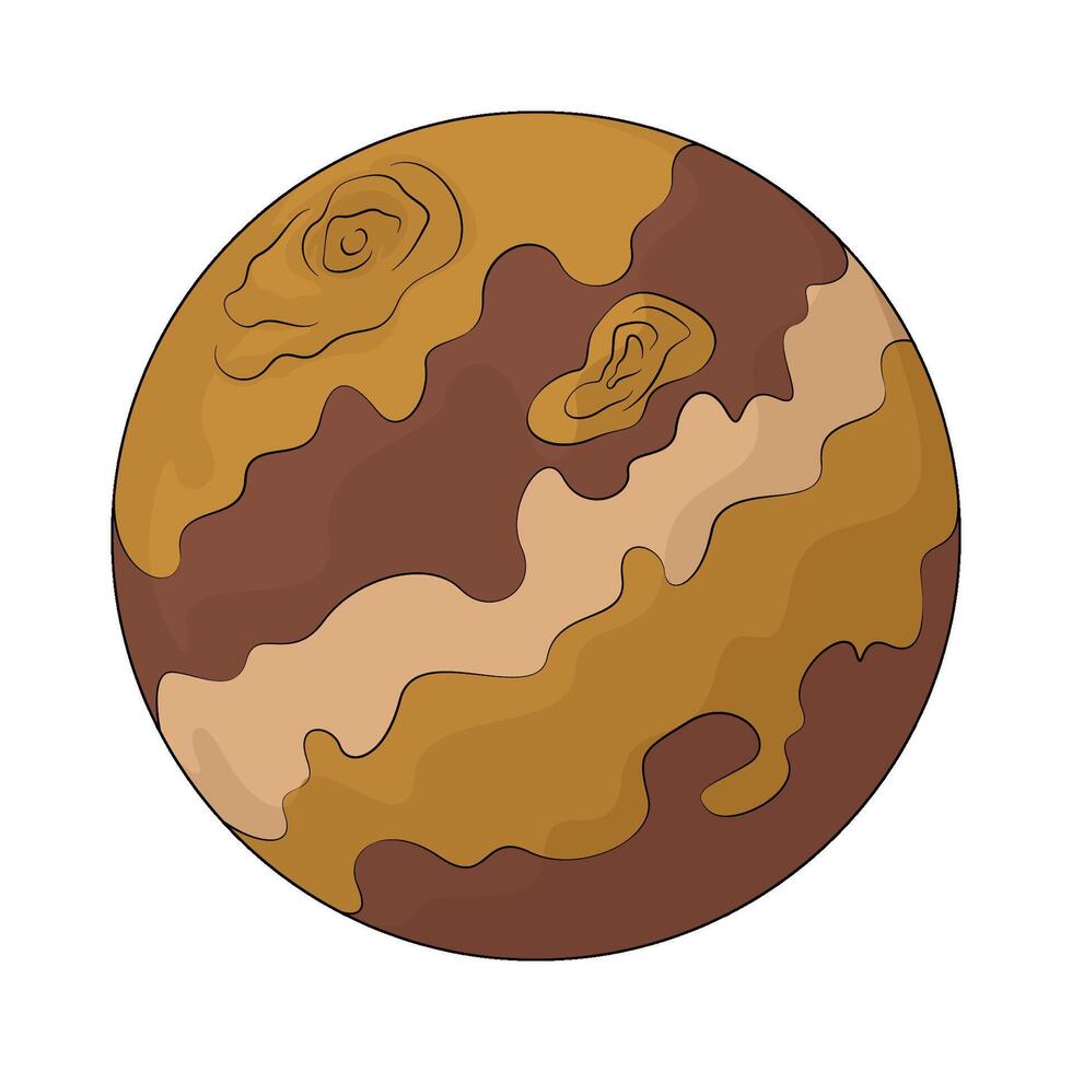 a planet in space vector