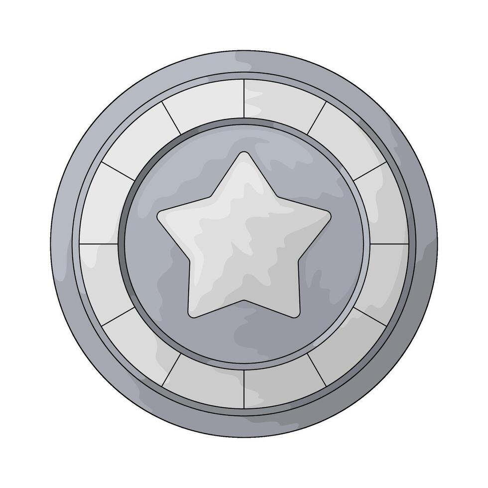 Reward silver badge vector