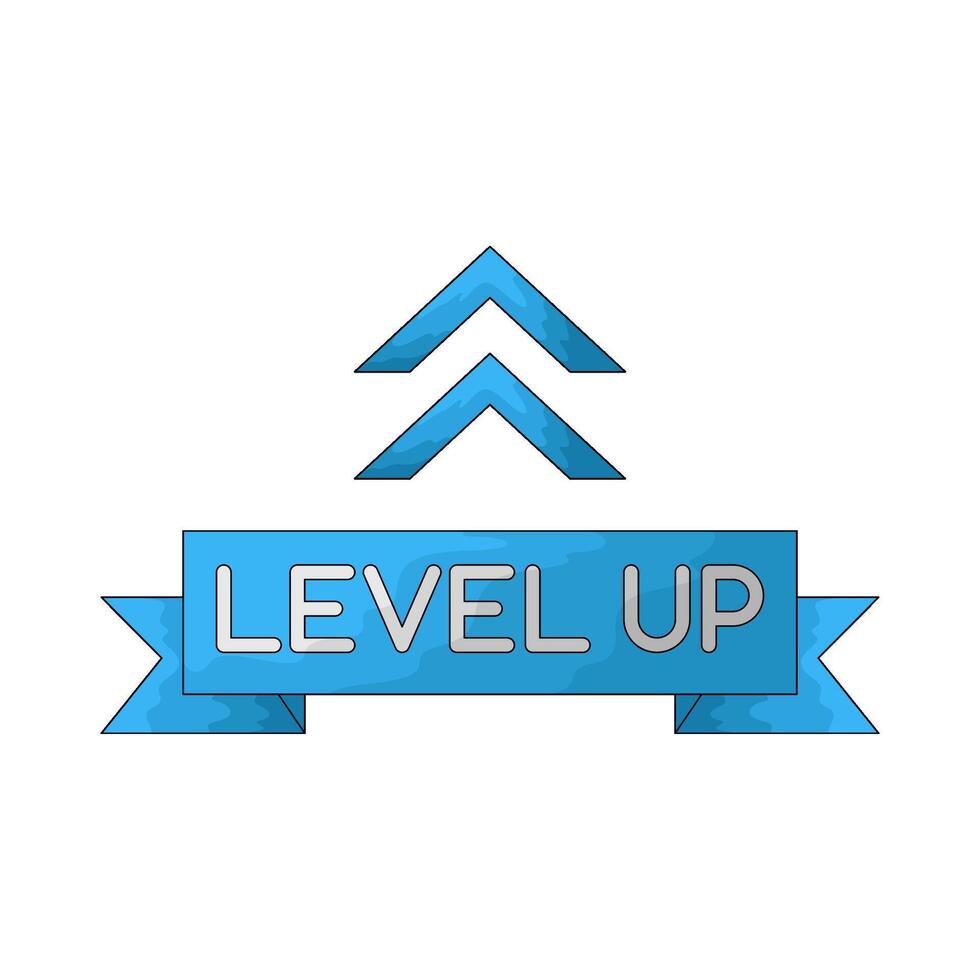 level up banner vector