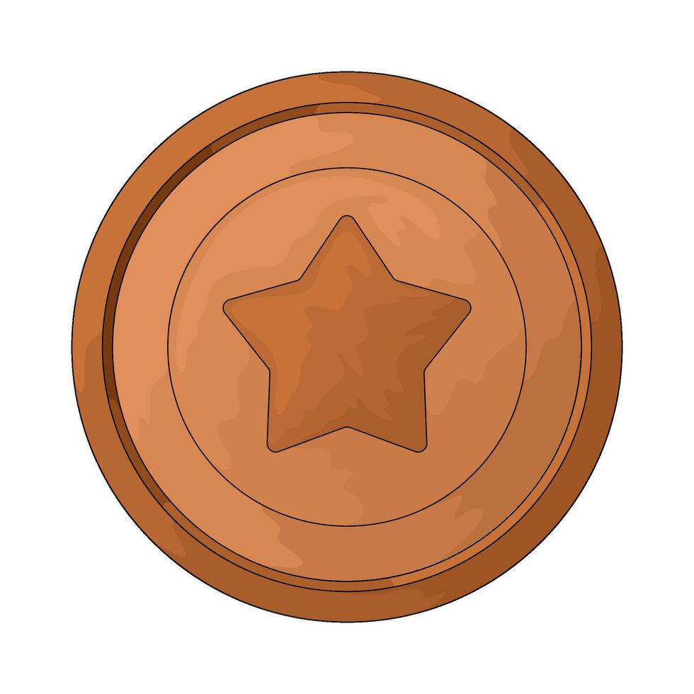 Reward bronze badge vector
