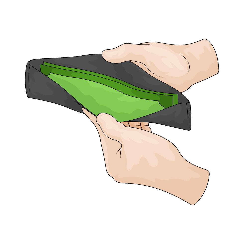 money on wallet illustration vector