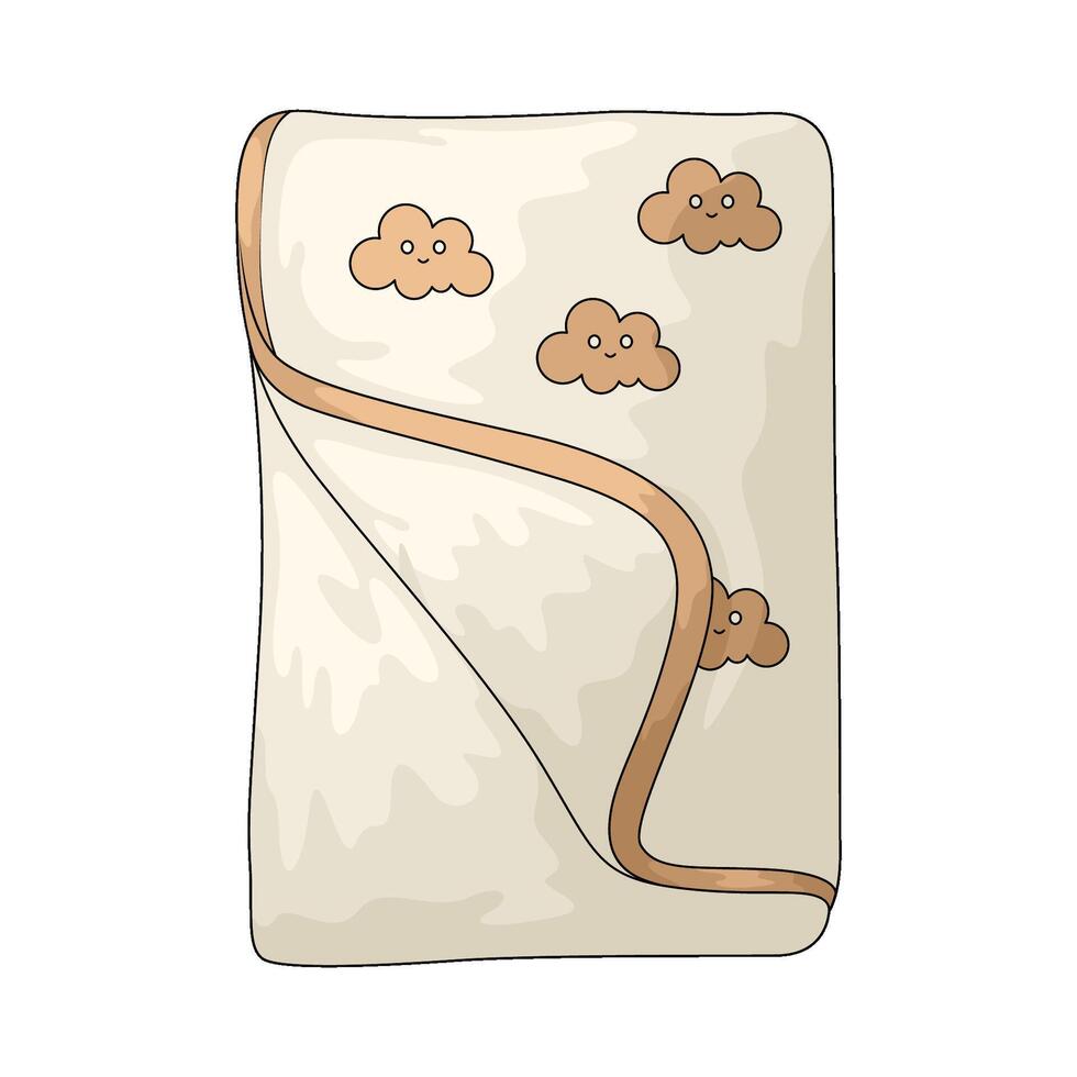 illustration of a baby blanket vector