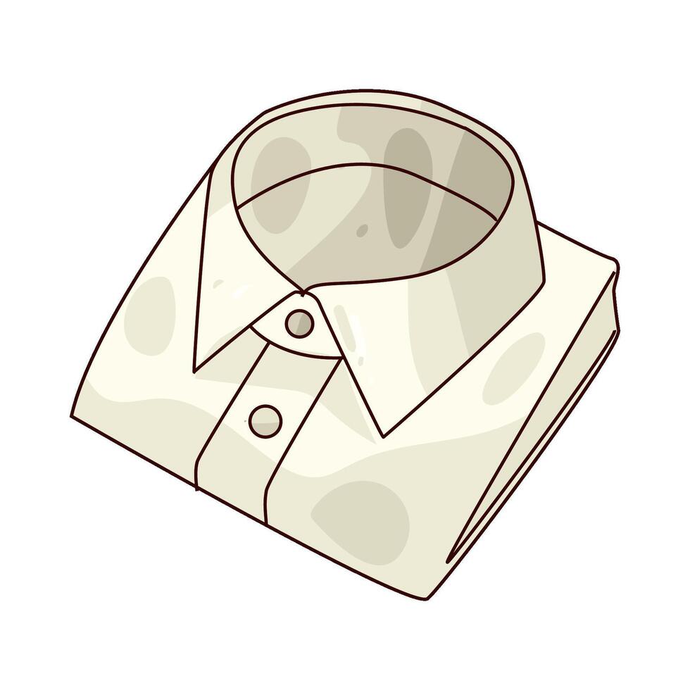 folded white shirt vector