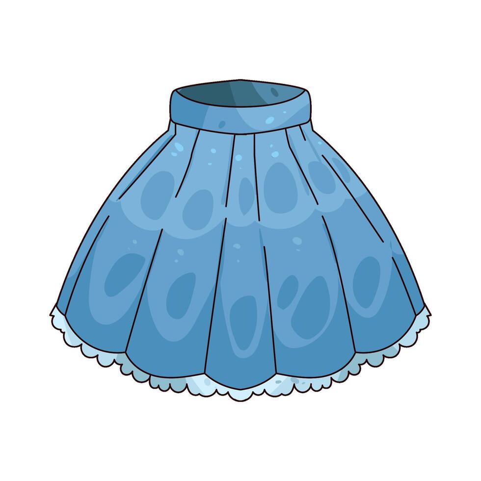 blue skirt illustration vector