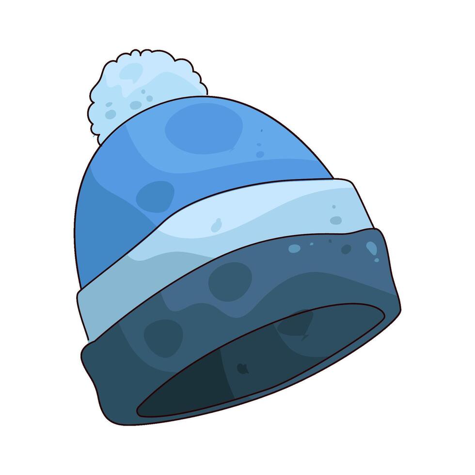 blue beanie illustration vector