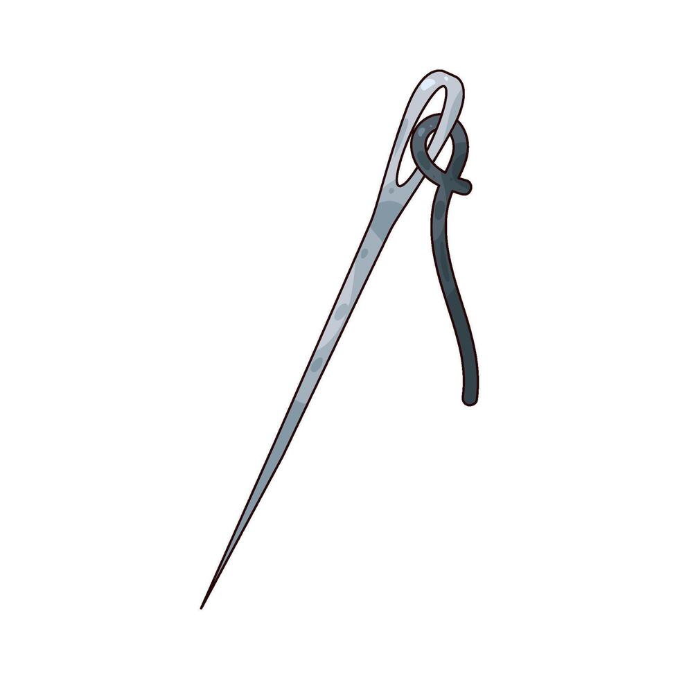 illustration of a sewing needle vector
