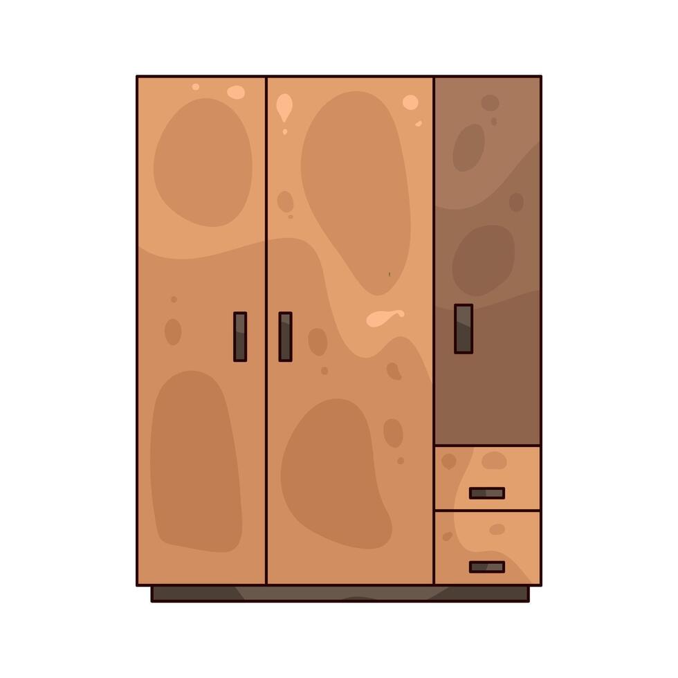 wooden closet illustration vector